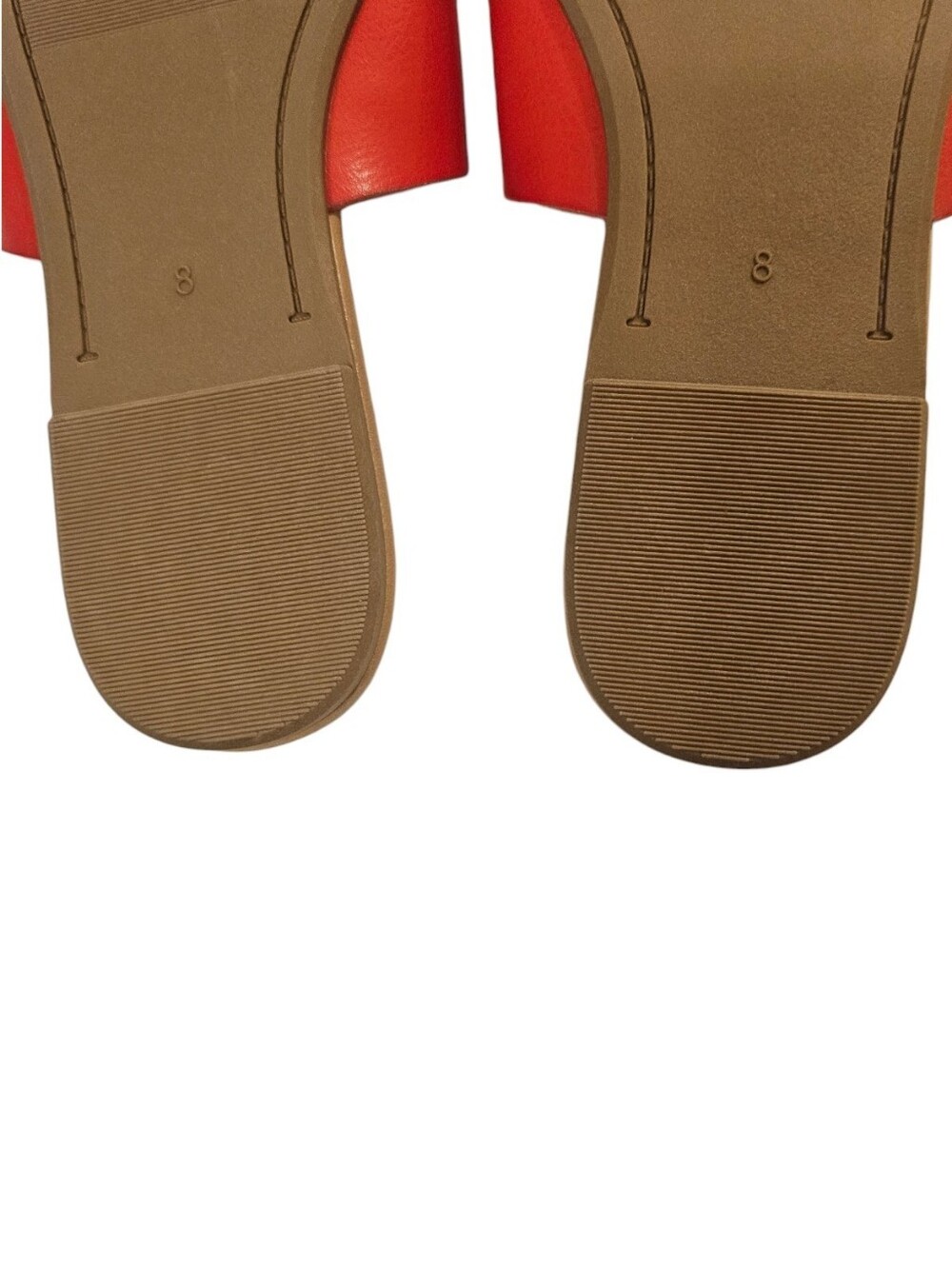 Orange and Beige Old Navy Women's Faux-Leather Slide Sandals - Picture 13 of 15